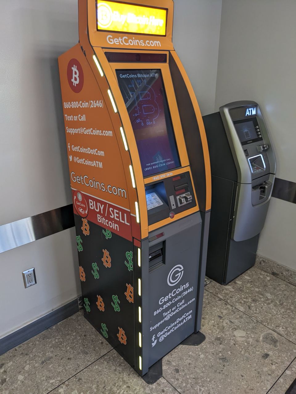 Getcoins - Bitcoin ATM - Inside of O-Town Laundry Hut in Layton, Utah