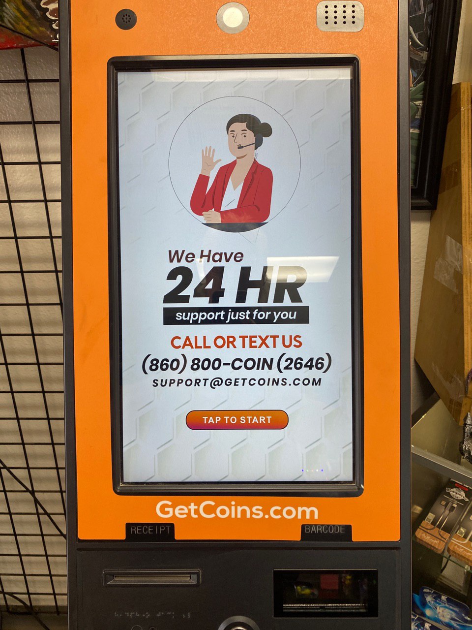 Getcoins - Bitcoin ATM - Inside of Oh Baby Smoke Shop  in Chandler, Arizona
