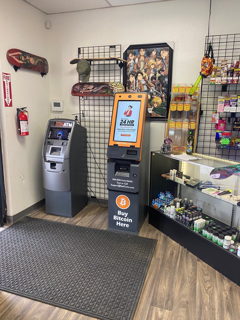 Getcoins - Bitcoin ATM - Inside of Oh Baby Smoke Shop  in Chandler, Arizona