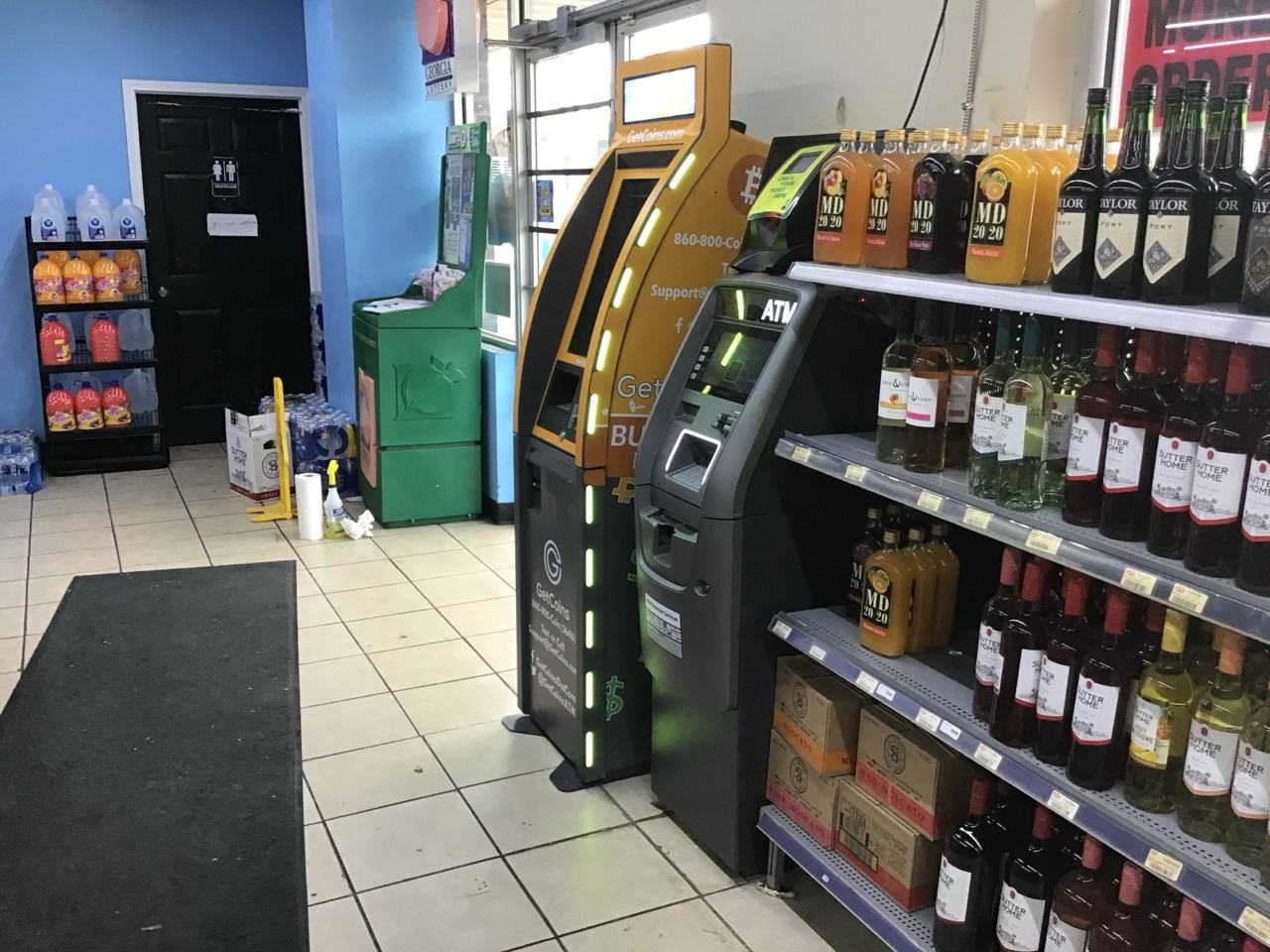Getcoins - Bitcoin ATM - Inside of Chevron in Forest Park, Georgia
