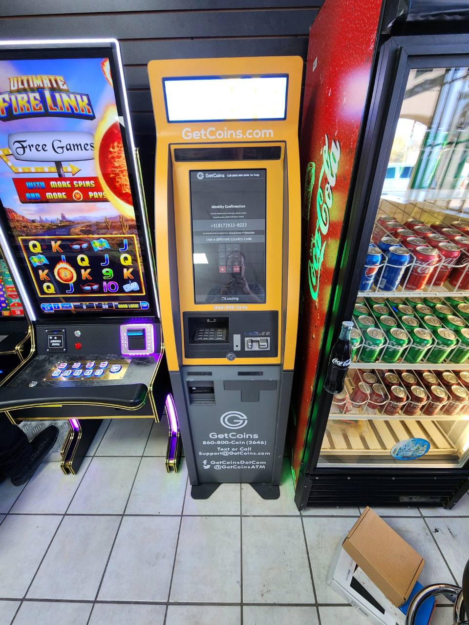 Getcoins - Bitcoin ATM - Inside of Smoke & Vape Zone in Fort Worth, Texas
