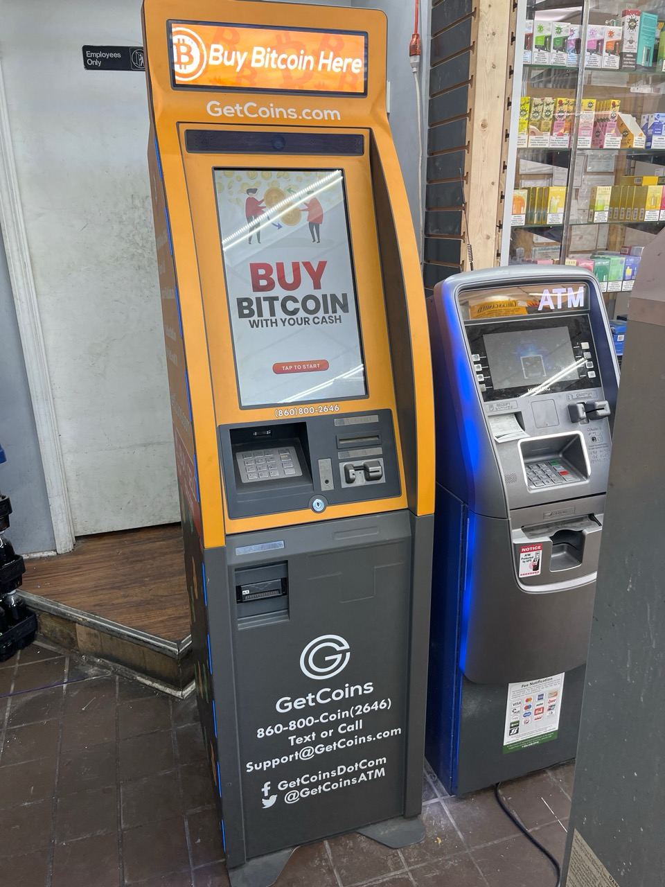 Getcoins - Bitcoin ATM - Inside of Texaco in Atlanta, Georgia