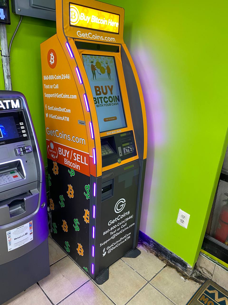 Getcoins - Bitcoin ATM - Inside of BP in Hyattsville, Maryland
