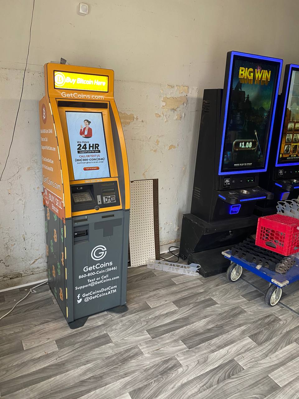 Getcoins - Bitcoin ATM - Inside of Vipins Corner Convenience Store in Coatesville, Pennsylvania