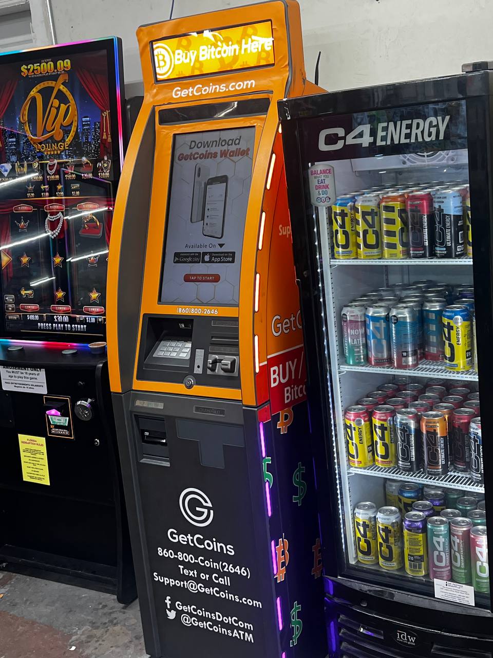 Getcoins - Bitcoin ATM - Inside of Farmer Jack Market in North Fort Myers, Florida