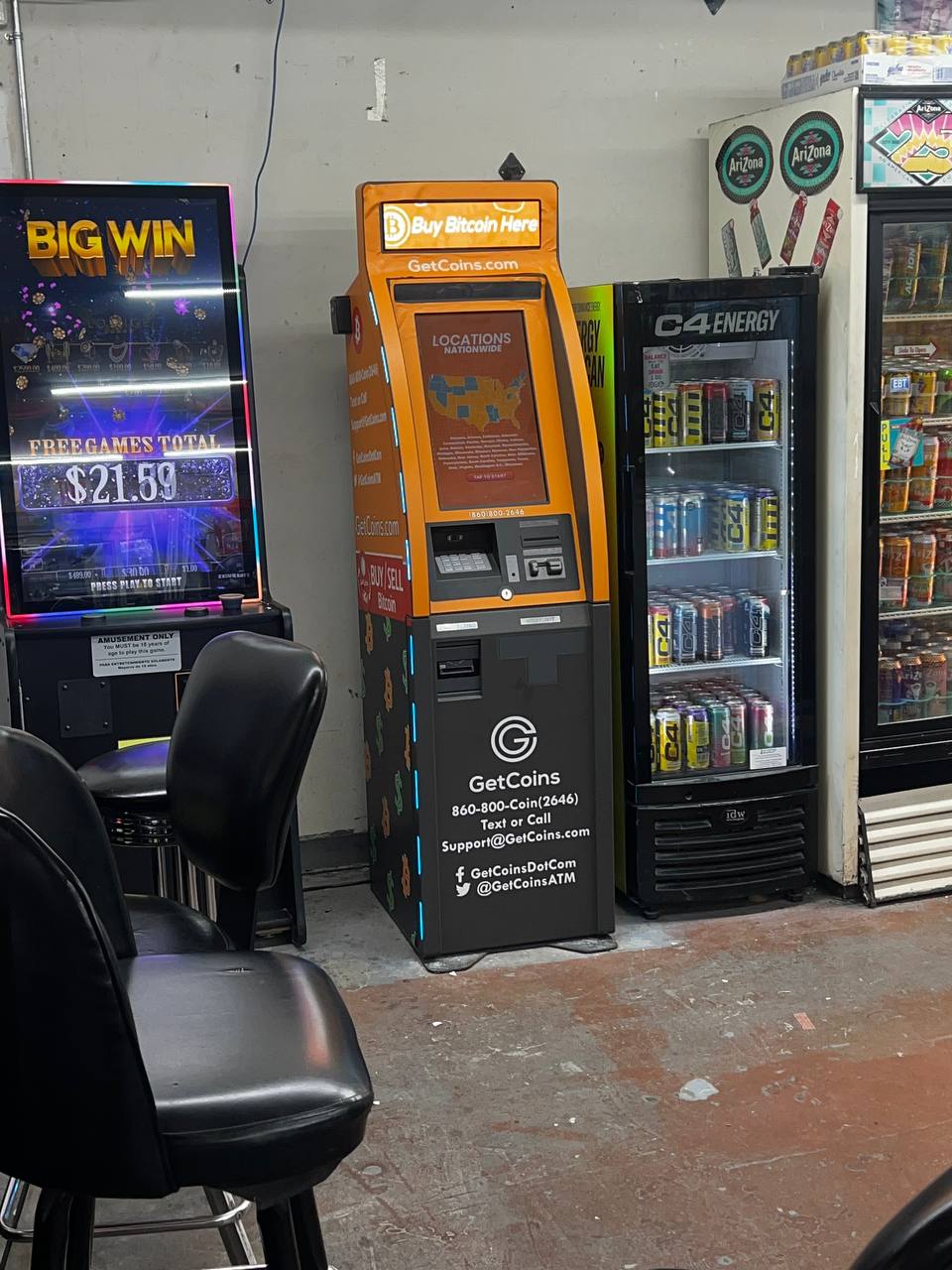 Getcoins - Bitcoin ATM - Inside of Farmer Jack Market in North Fort Myers, Florida
