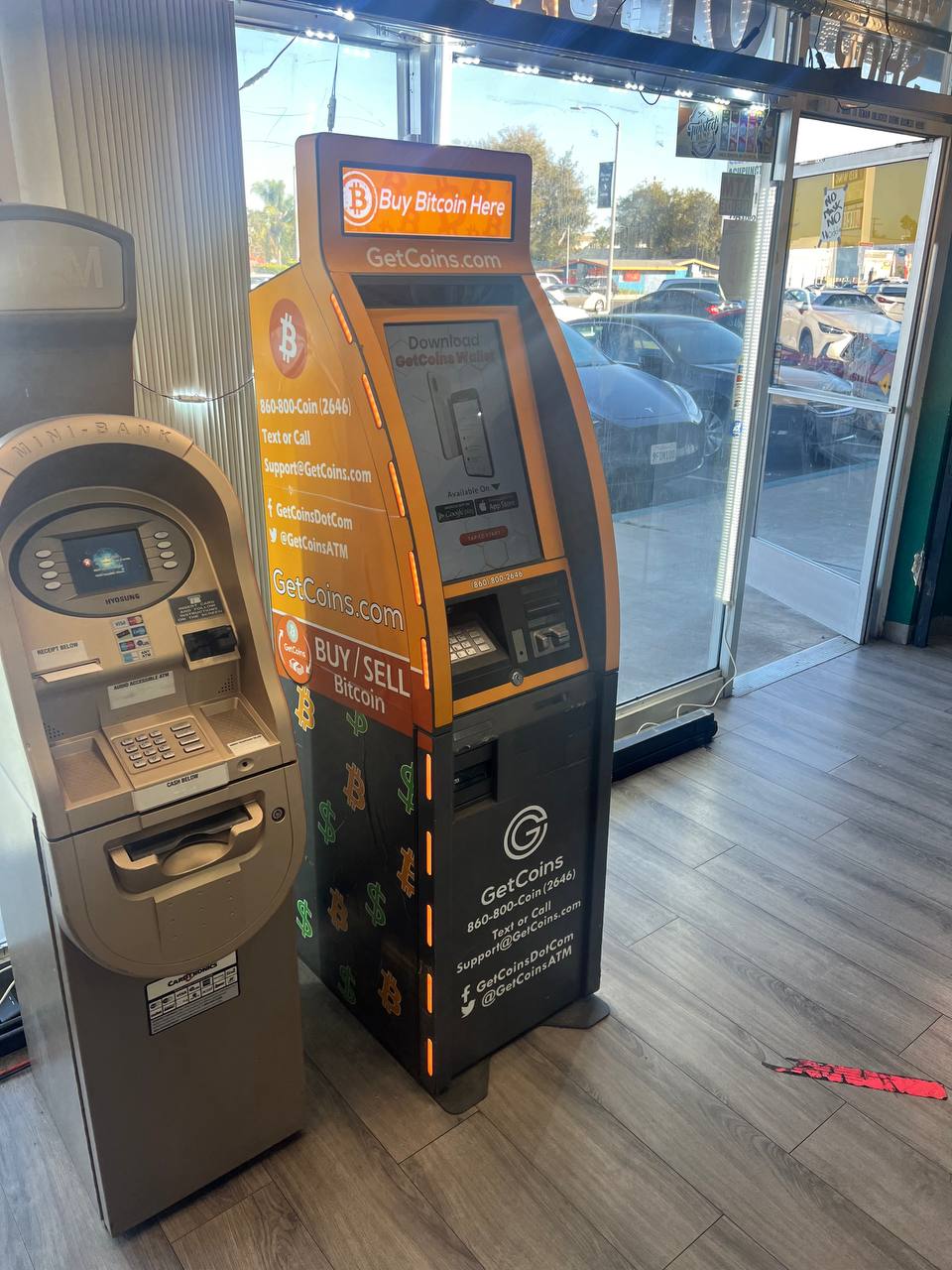 Getcoins - Bitcoin ATM - Inside of Anaheim Smoke House in Anaheim, California