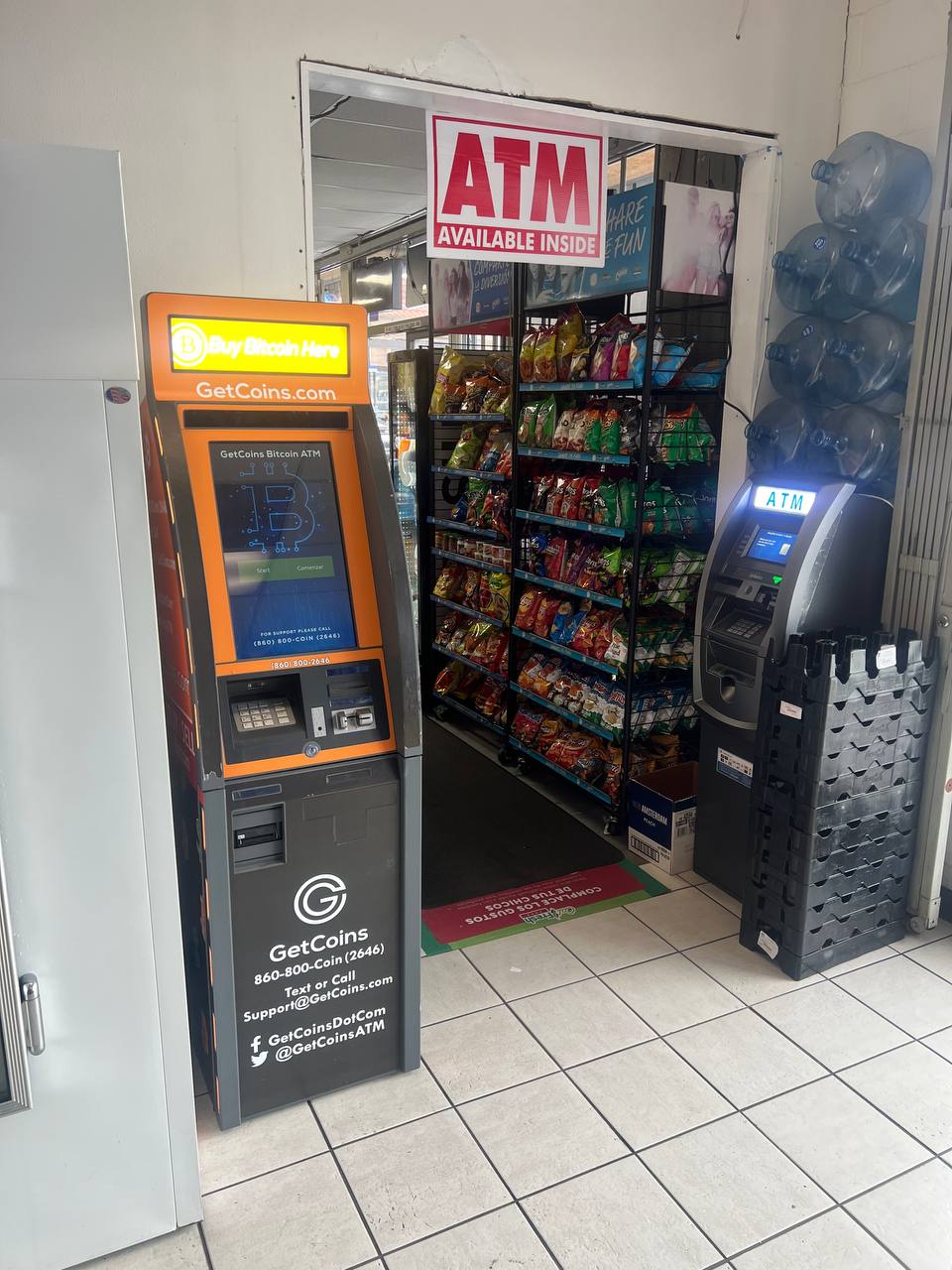 Getcoins - Bitcoin ATM - Inside of Ricky's Liquor in Santa Clarita, California