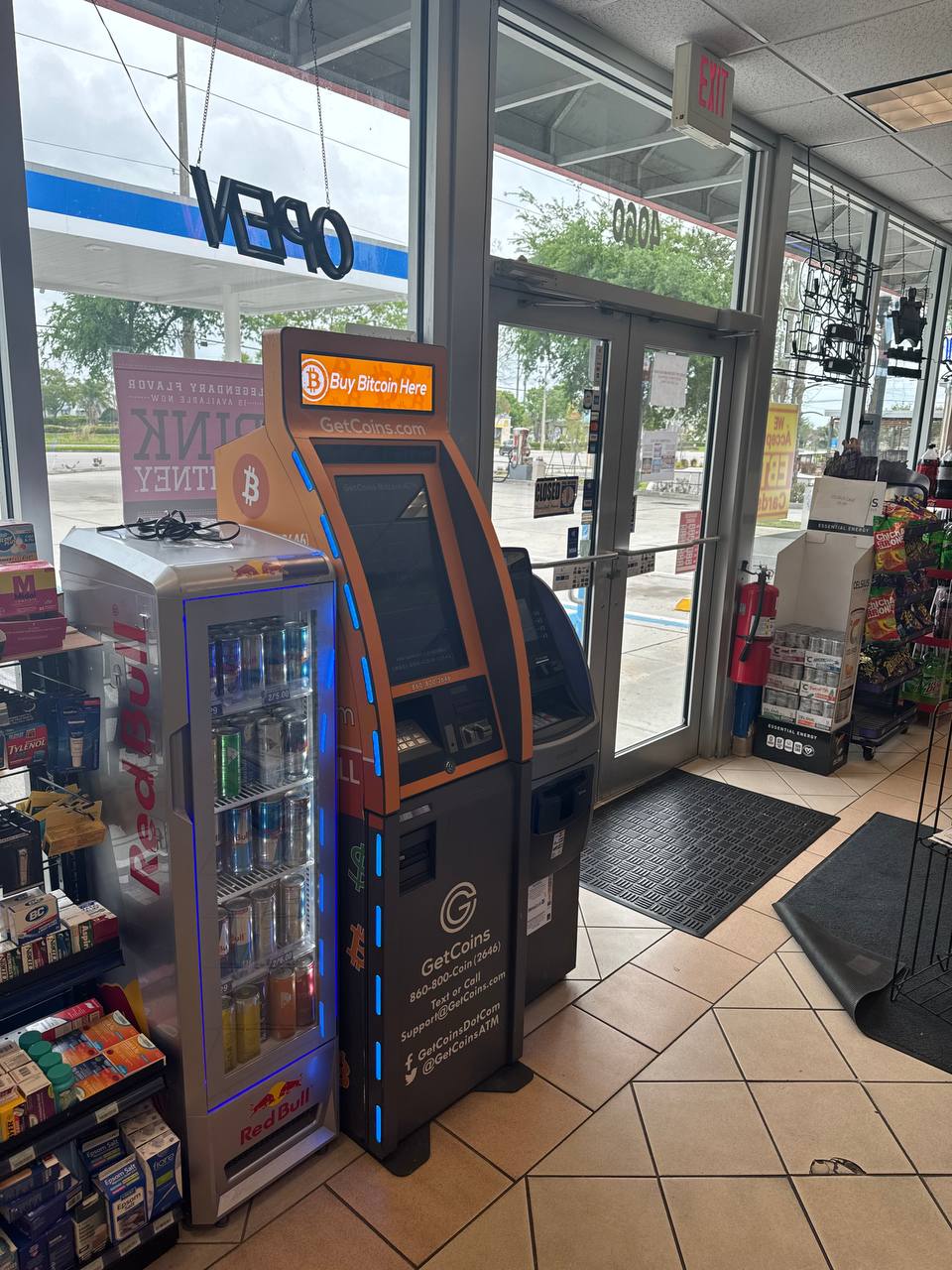 Getcoins - Bitcoin ATM - Inside of Mobil in Oldsmar, Florida