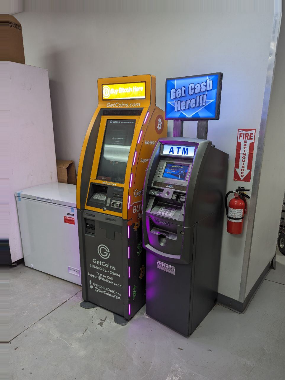 Getcoins - Bitcoin ATM - Inside of Fast Mart in Matthews, North Carolina