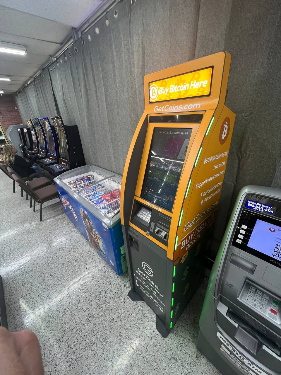 Getcoins - Bitcoin ATM - Inside of Brooks Food Mart in San Antonio, Texas