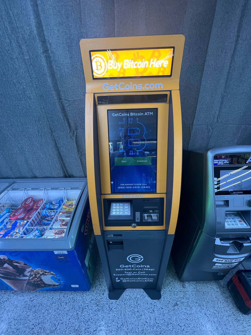 Getcoins - Bitcoin ATM - Inside of Brooks Food Mart in San Antonio, Texas