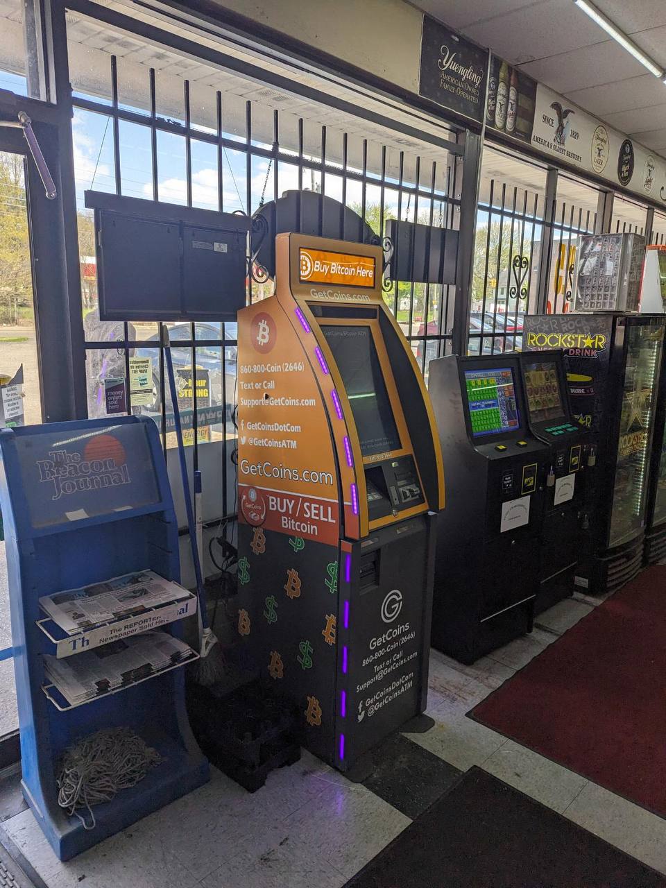 Getcoins - Bitcoin ATM - Inside of Sunrise Convenience Food Mart in Akron, Ohio