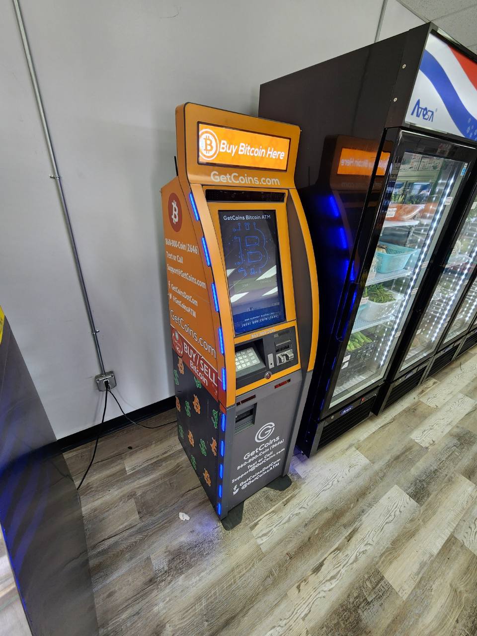 Getcoins - Bitcoin ATM - Inside of Nepali grocery store (meat and more) in Euless, Texas