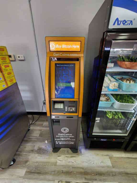 Getcoins - Bitcoin ATM - Inside of Nepali grocery store (meat and more) in Euless, Texas