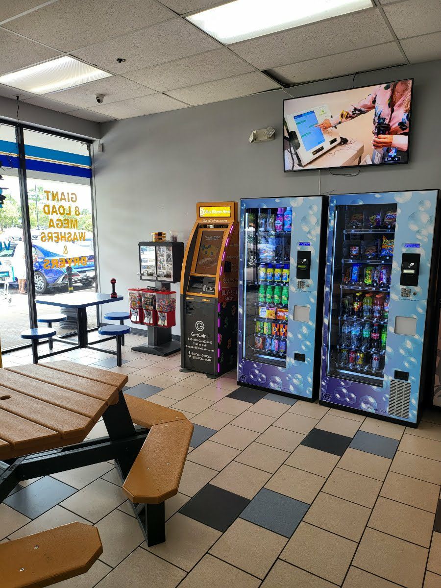 Getcoins - Bitcoin ATM - Inside of Baymeadows 24 hour Laundry in Jacksonville, Florida