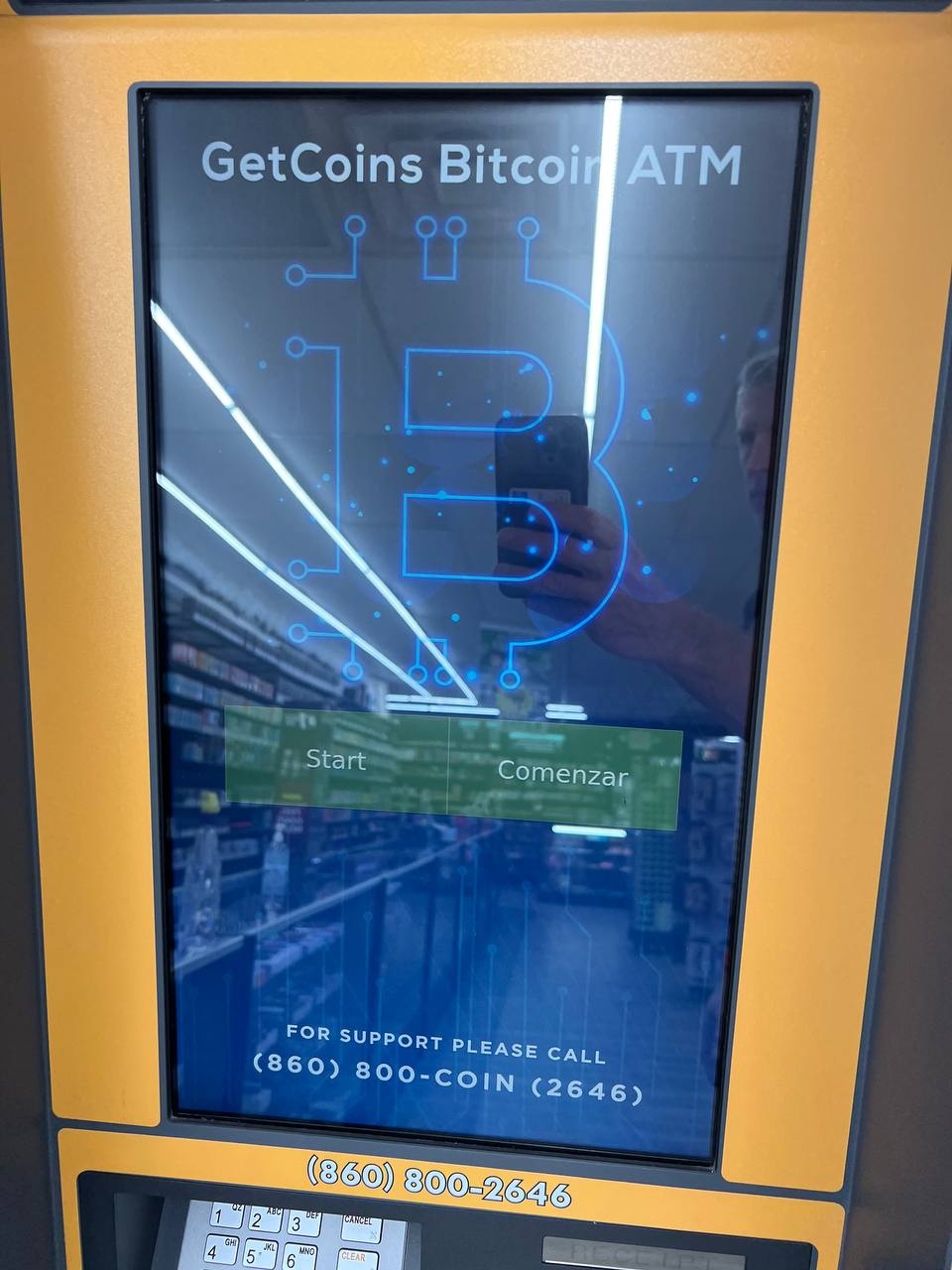 Getcoins - Bitcoin ATM - Inside of Zebra Smoke Shop in Austin, Texas