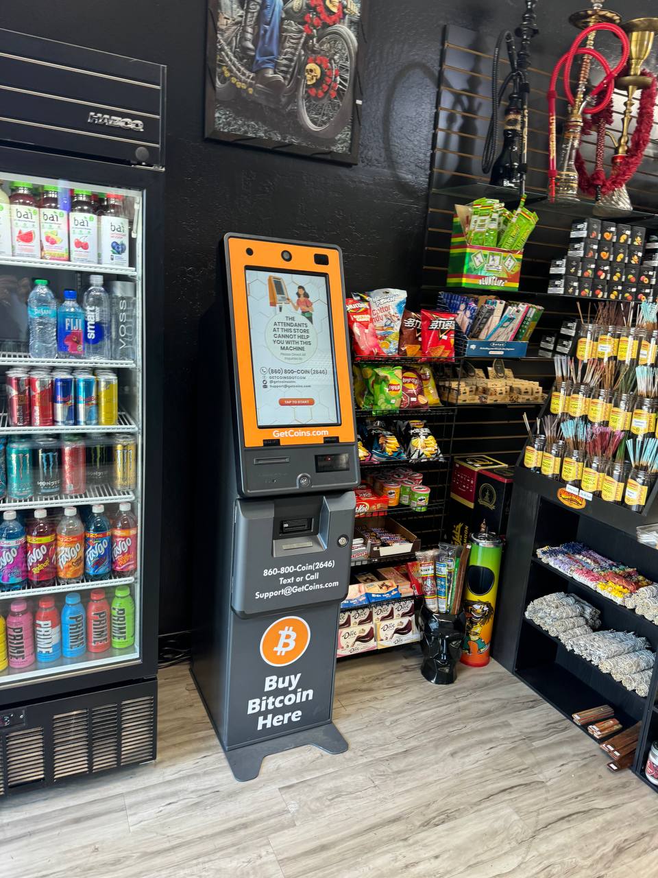 Getcoins - Bitcoin ATM - Inside of 7 Hills Smoke in Phoenix, Arizona