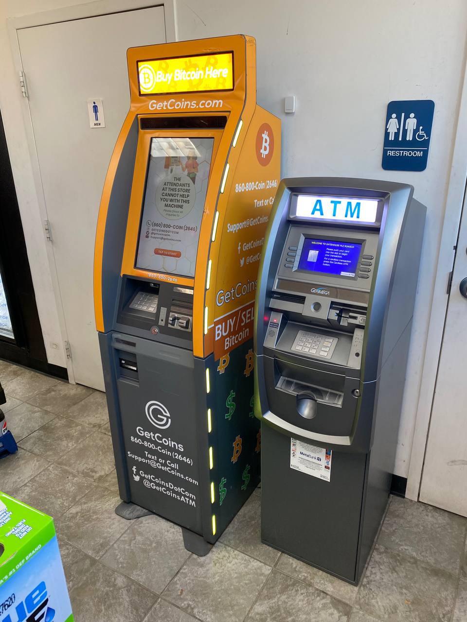 Getcoins - Bitcoin ATM - Inside of Sunoco in Falls Church, Virginia