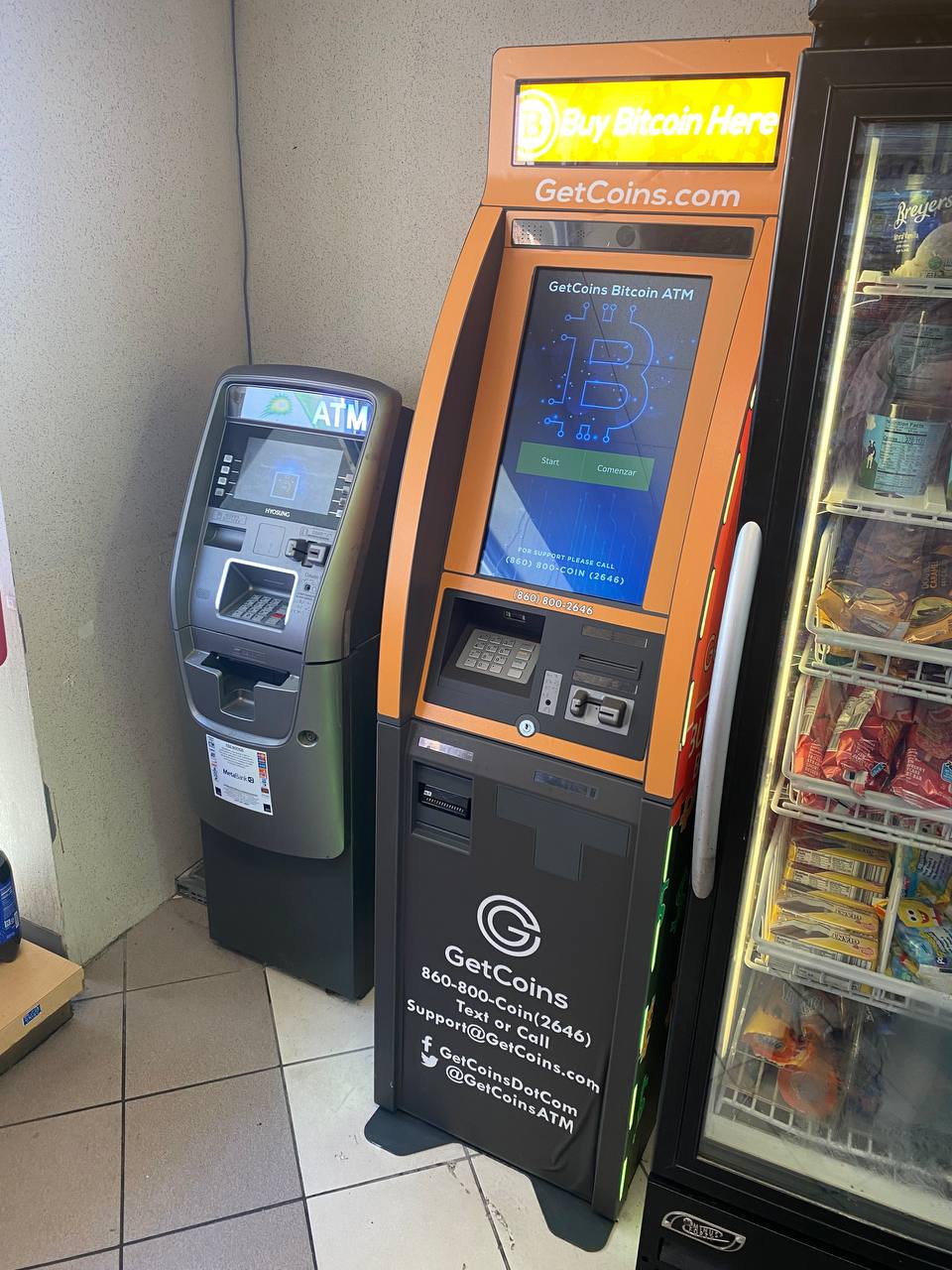 Getcoins - Bitcoin ATM - Inside of BP in Washington, Washington D.C.