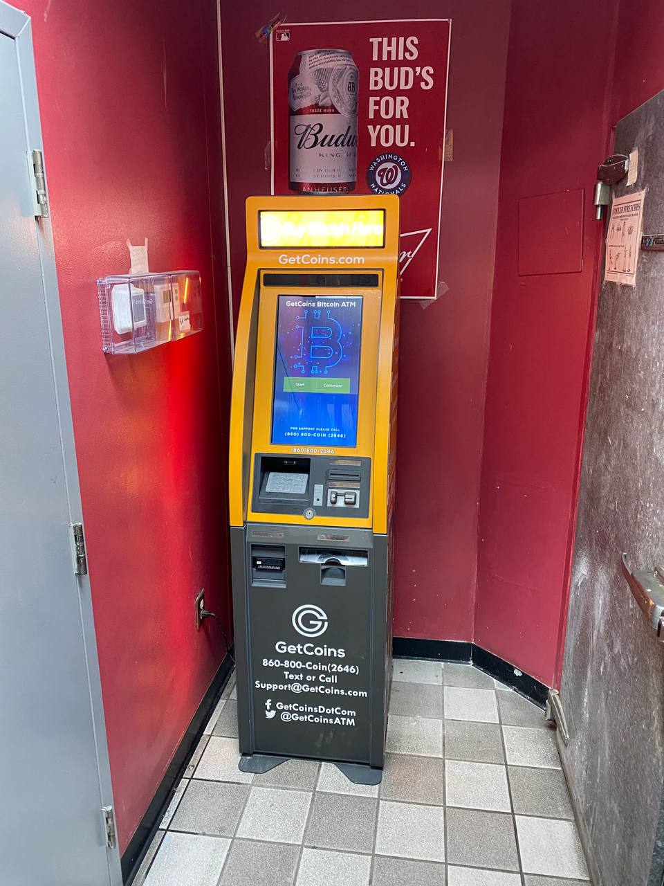 Getcoins - Bitcoin ATM - Inside of Food Mart in Woodbridge, Virginia