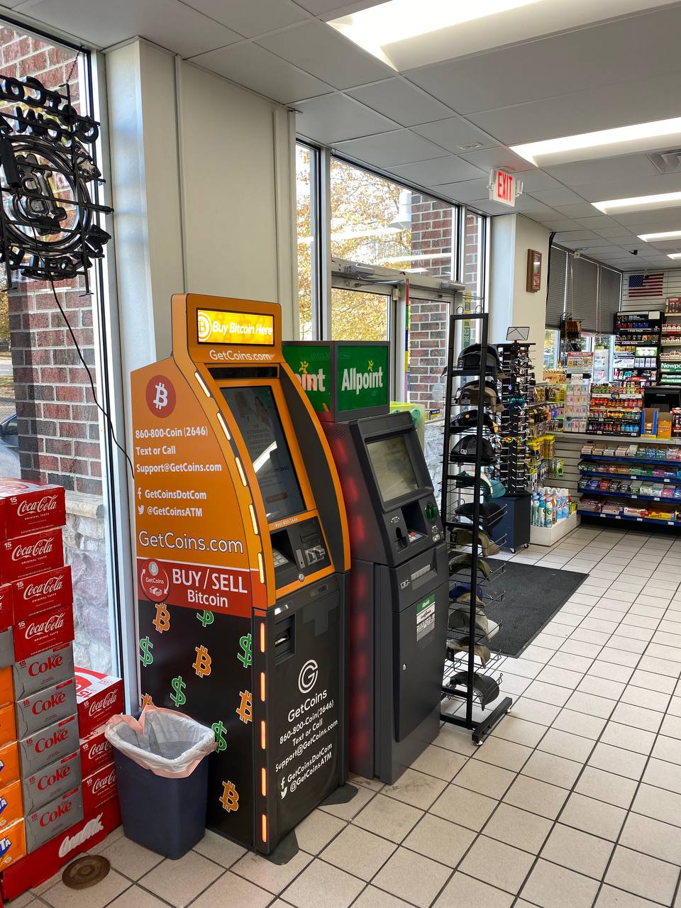 Getcoins - Bitcoin ATM - Inside of Sunoco in Germantown, Maryland