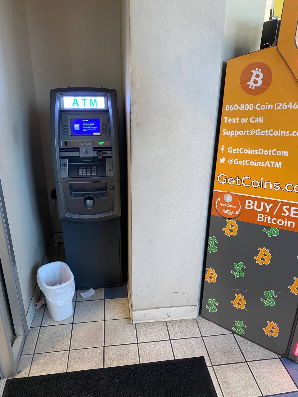 Getcoins - Bitcoin ATM - Inside of Exxon in Belcamp, Maryland