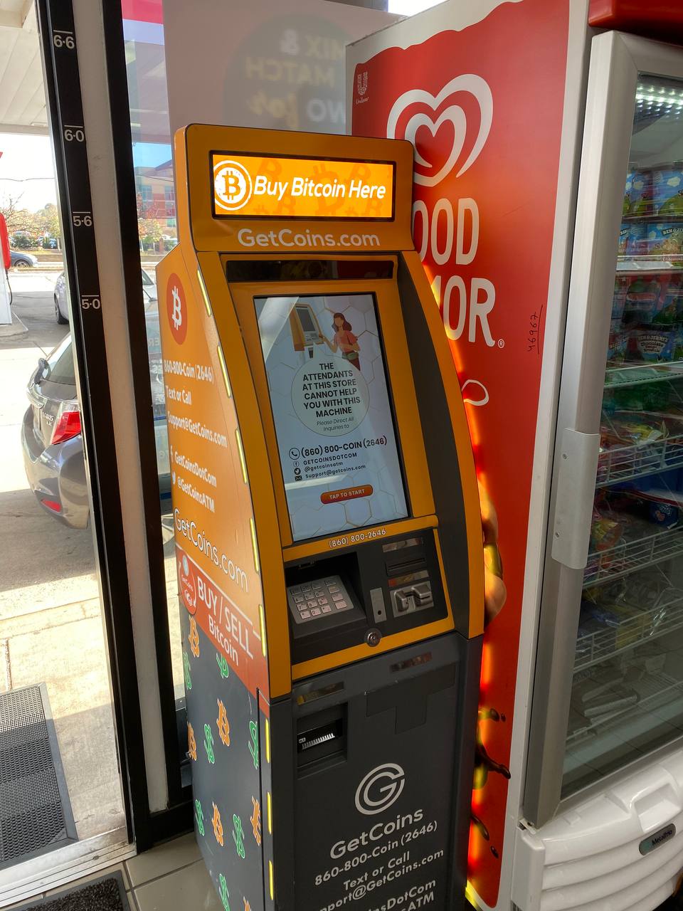 Getcoins - Bitcoin ATM - Inside of Exxon Gas Station in Bel Air, Maryland