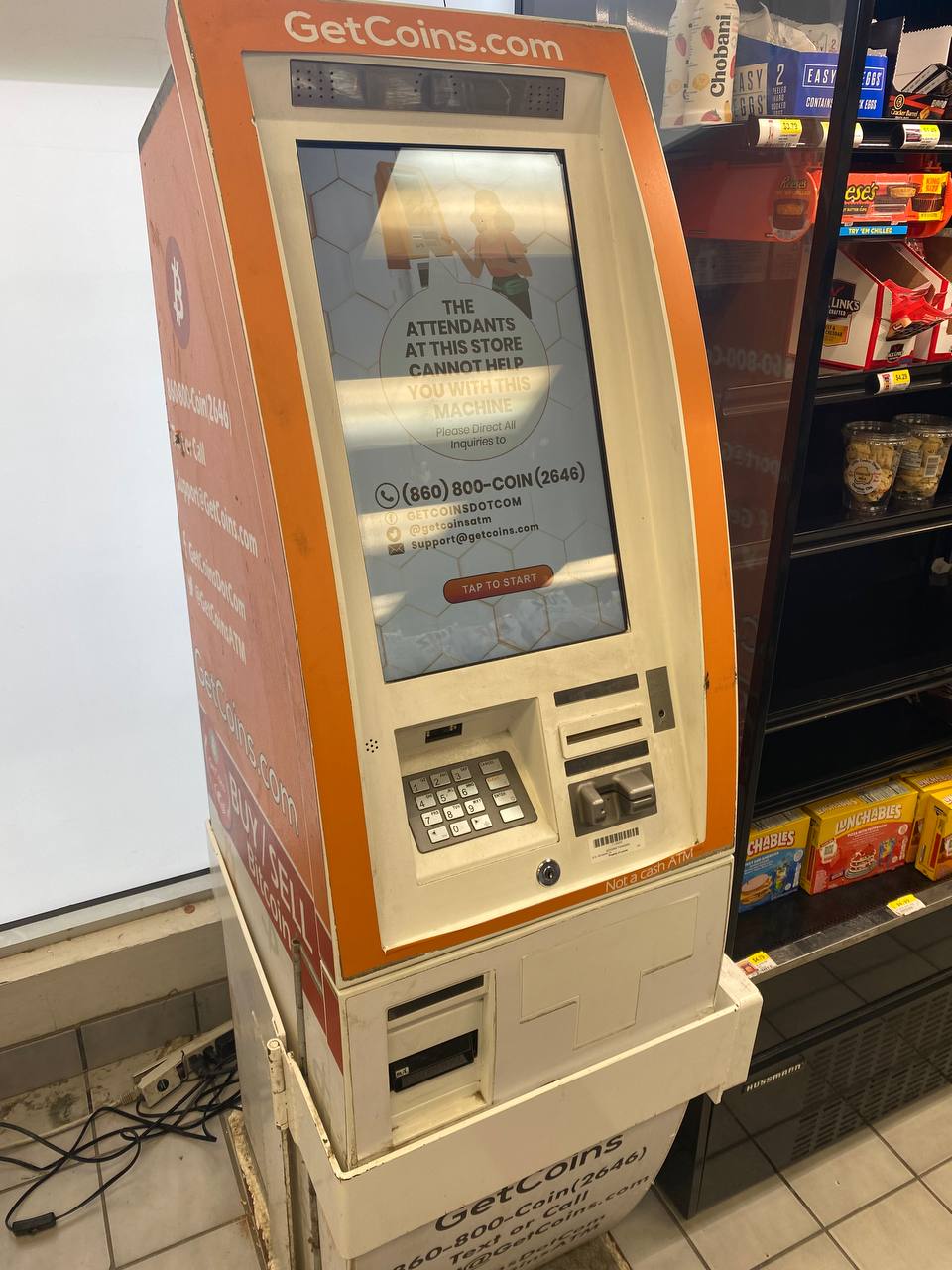 Getcoins - Bitcoin ATM - Inside of Valero Gas Station in Richmond, Virginia