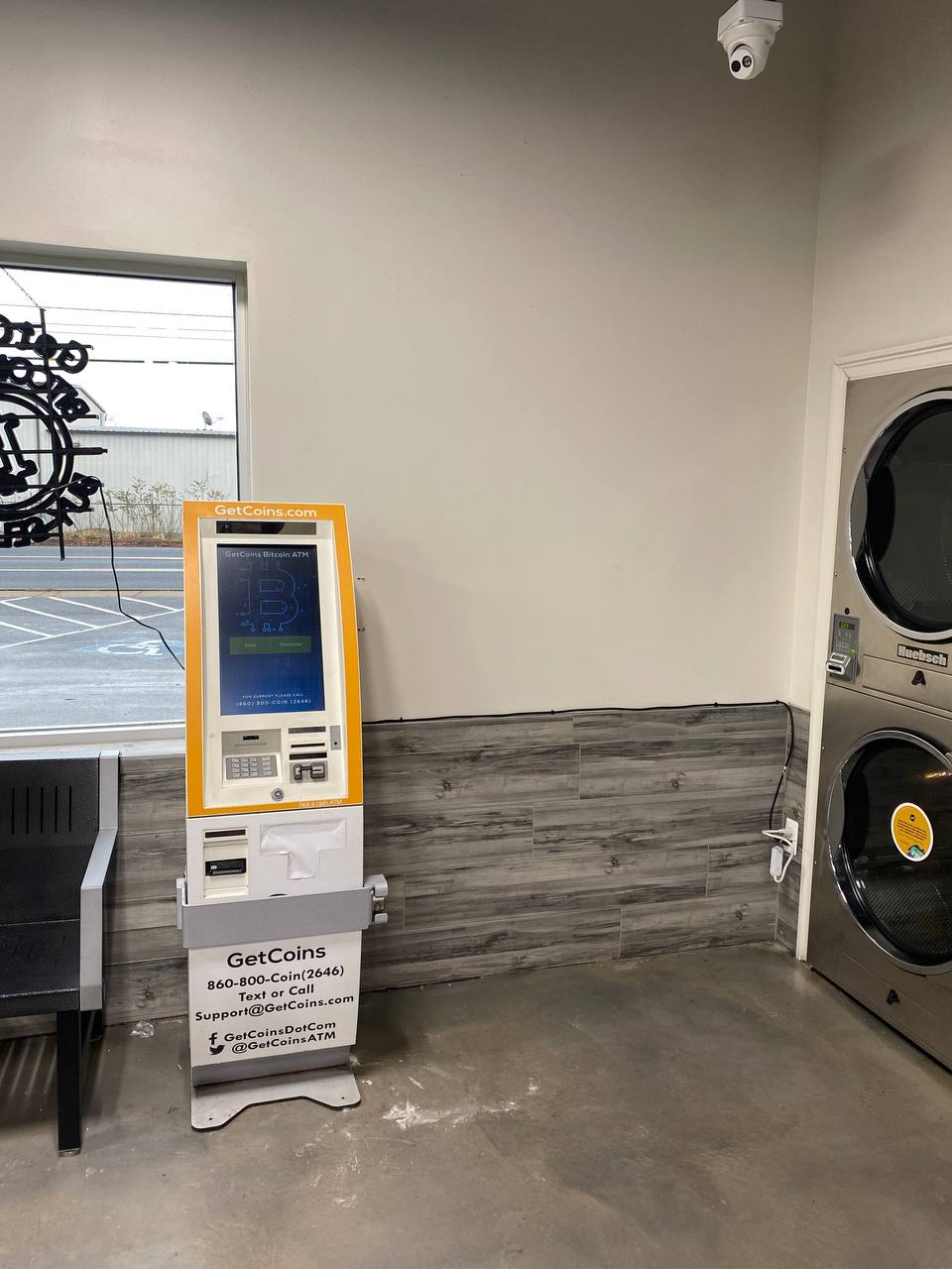 Getcoins - Bitcoin ATM - Inside of Spots Laundromat in Camp Hill, Pennsylvania