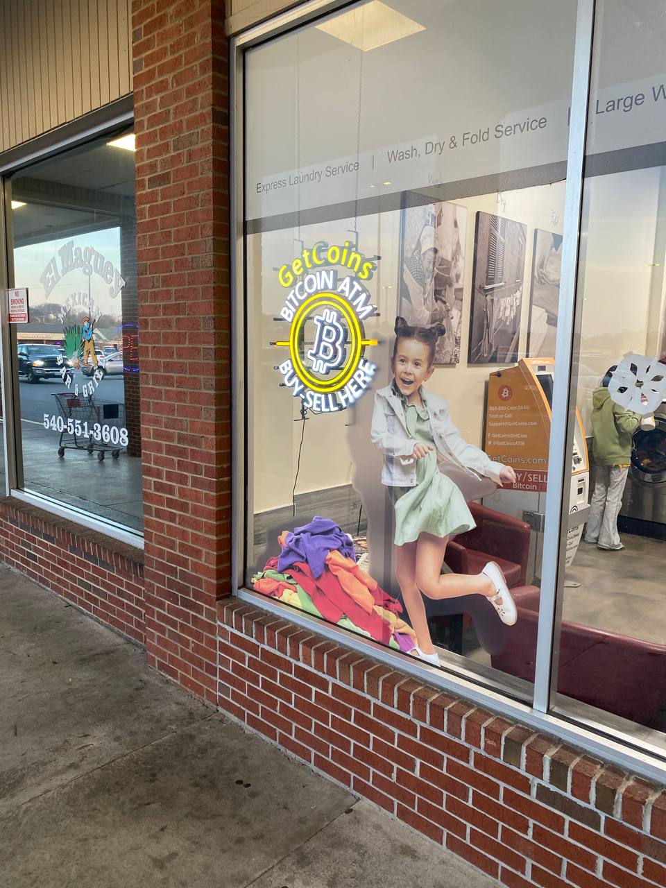 Getcoins - Bitcoin ATM - Inside of Spots Laundromat in Front Royal, Virginia