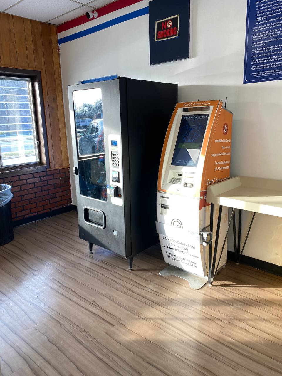 Getcoins - Bitcoin ATM - Inside of Super Suds Laundromat in La Plata, Maryland