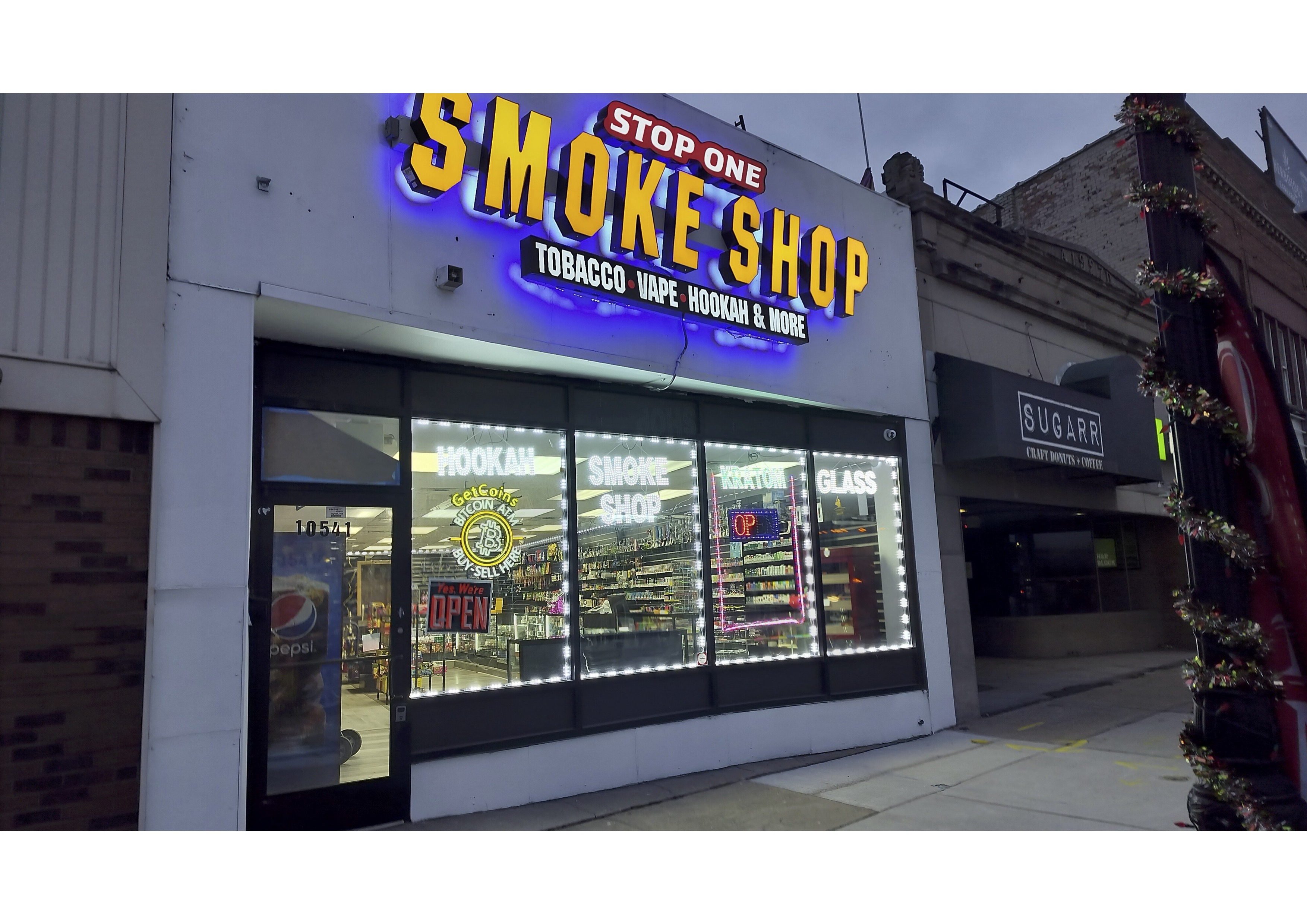 Getcoins - Bitcoin ATM - Inside of Stop One Smoke Shop in River Rouge, Michigan