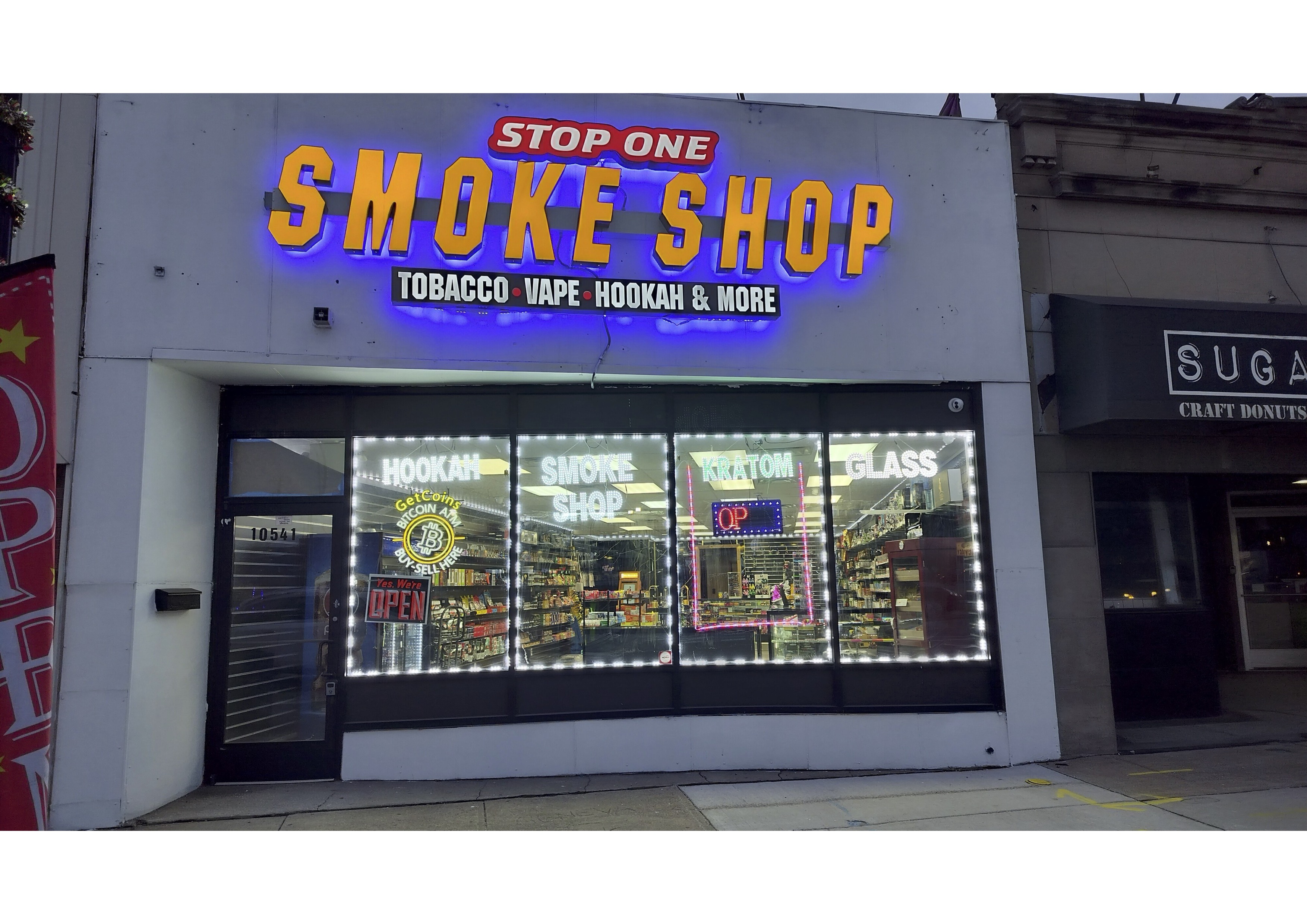 Getcoins - Bitcoin ATM - Inside of Stop One Smoke Shop in River Rouge, Michigan