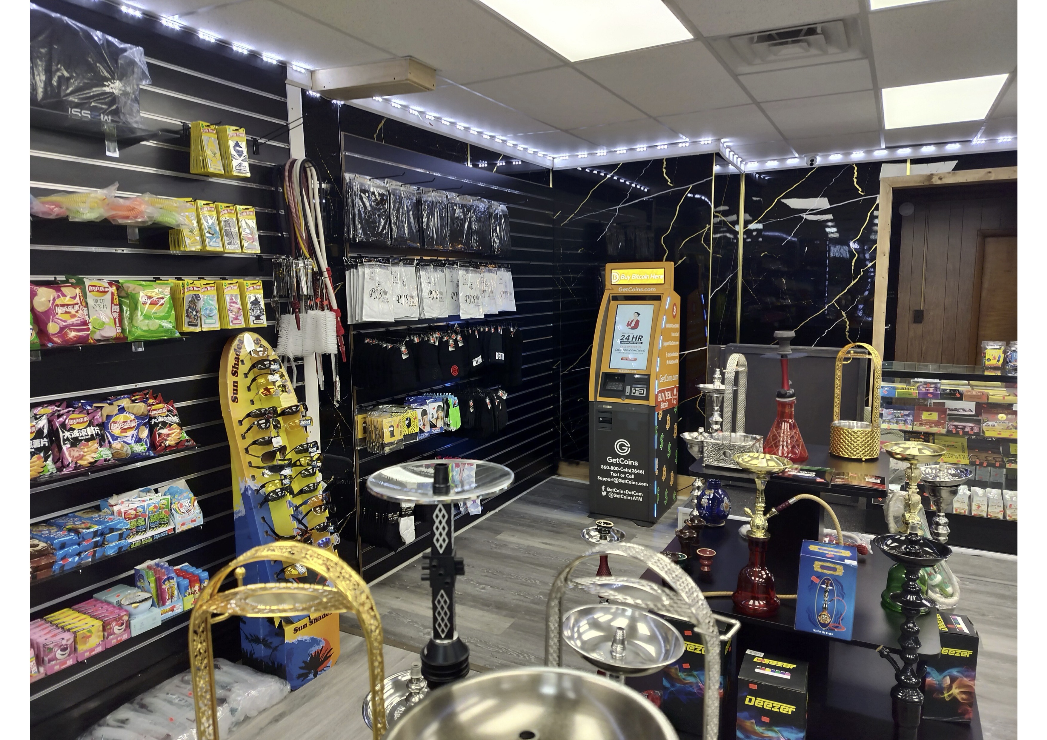 Getcoins - Bitcoin ATM - Inside of Stop One Smoke Shop in River Rouge, Michigan