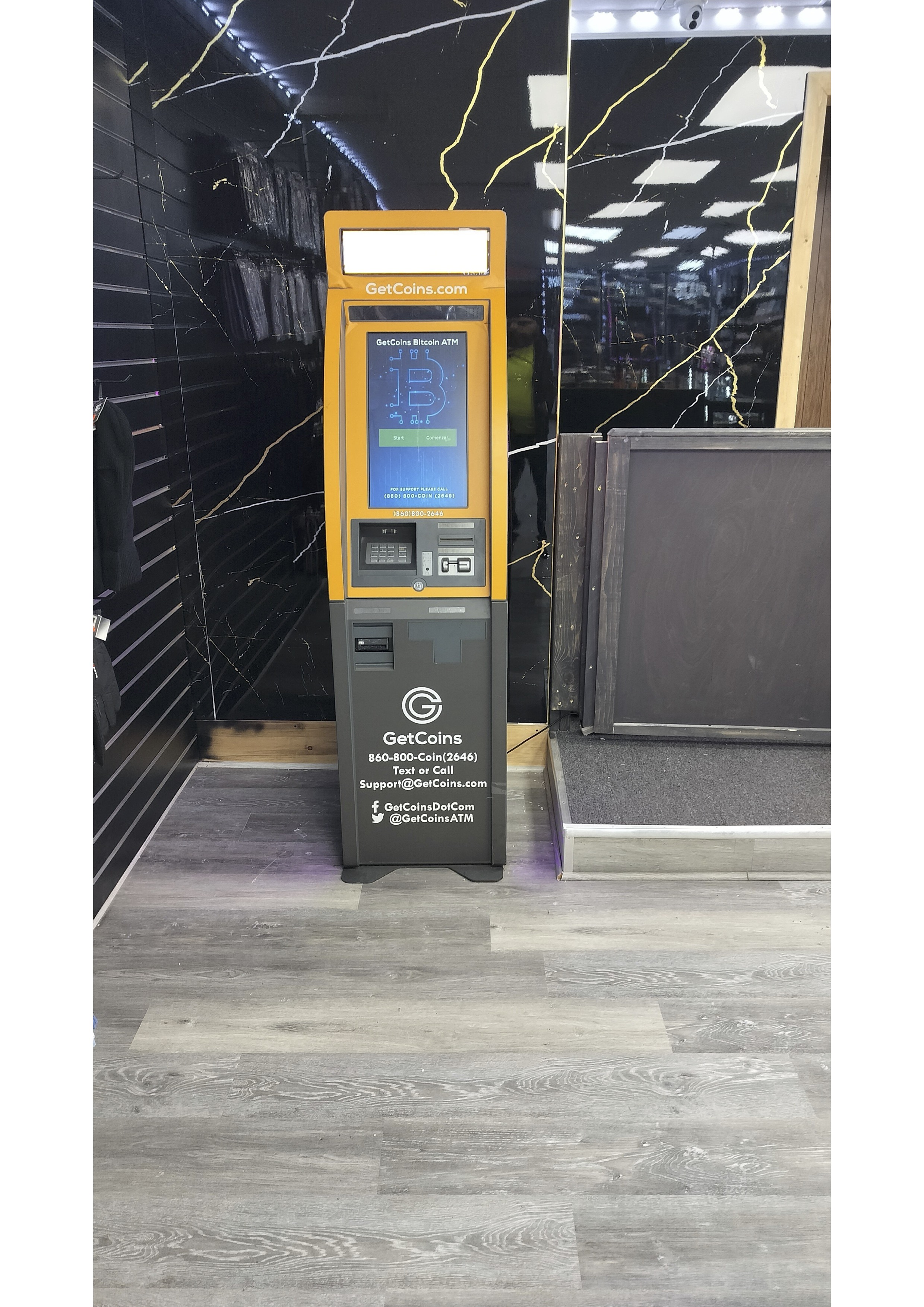 Getcoins - Bitcoin ATM - Inside of Stop One Smoke Shop in River Rouge, Michigan