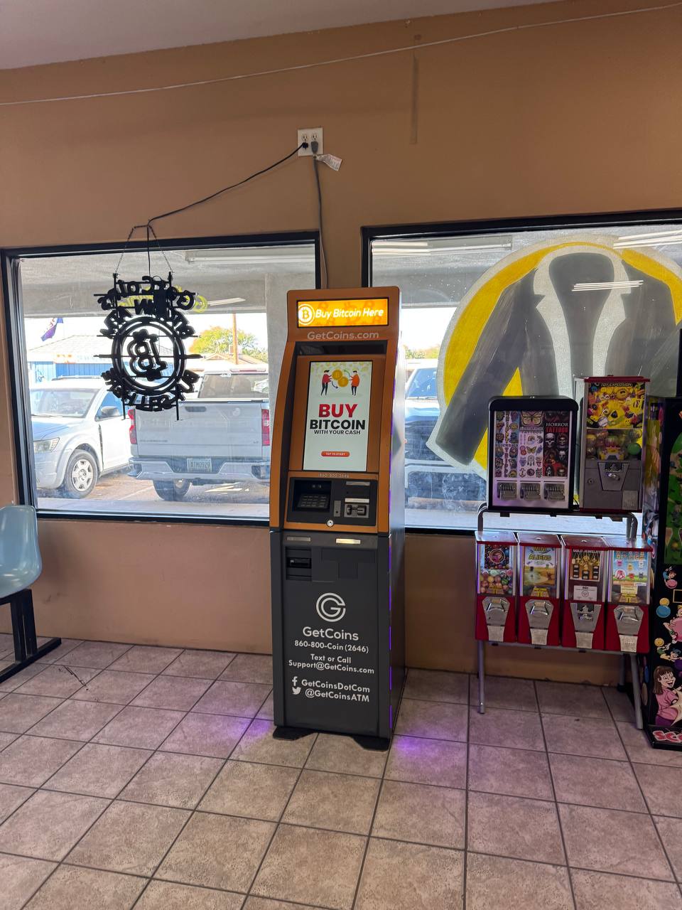 Getcoins - Bitcoin ATM - Inside of Maytag Laundry in Somerton, Arizona