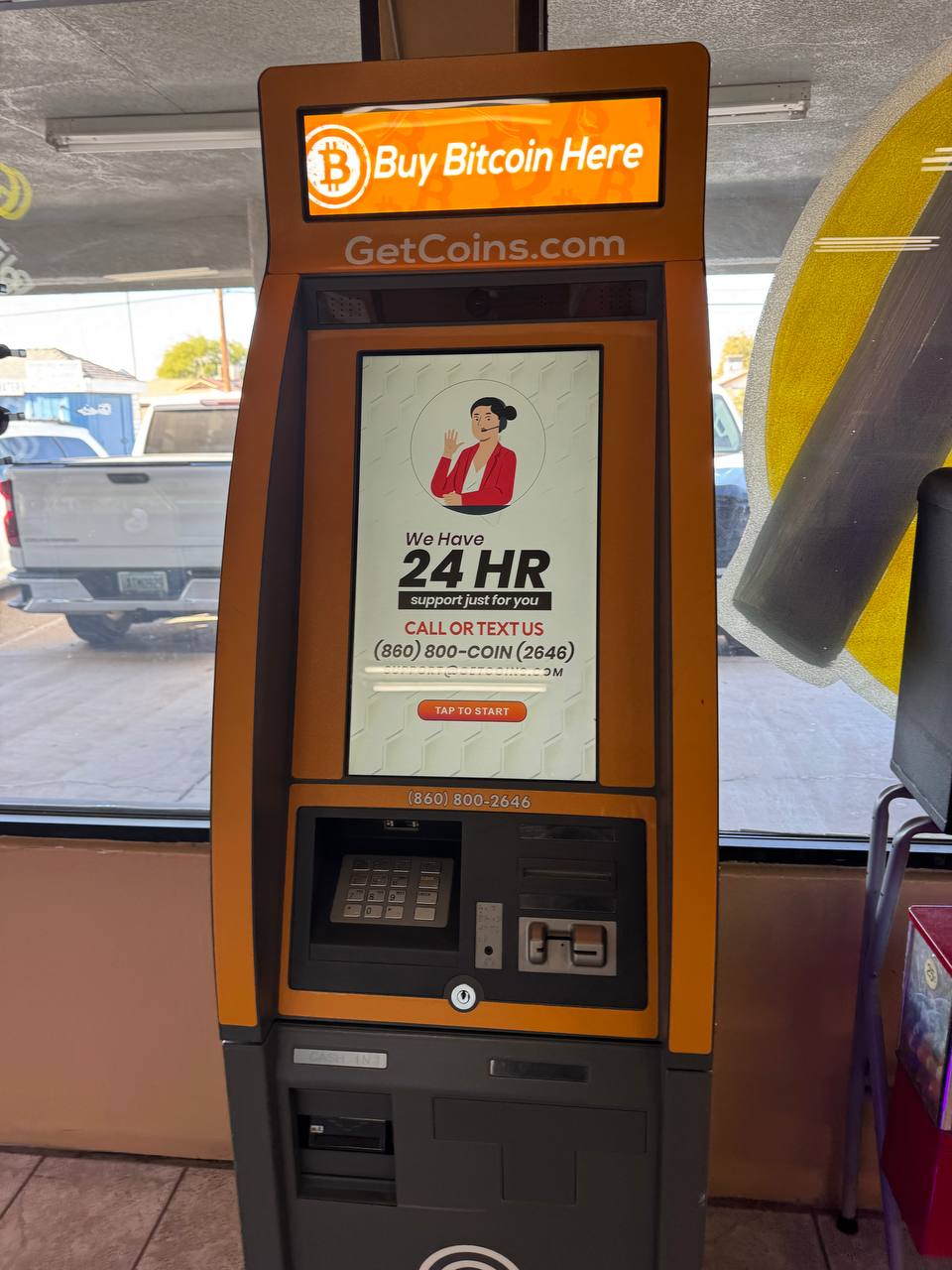 Getcoins - Bitcoin ATM - Inside of Maytag Laundry in Somerton, Arizona