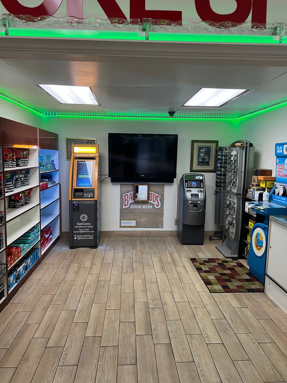 Getcoins - Bitcoin ATM - Inside of La Habra Smoke Shop in La Habra, California