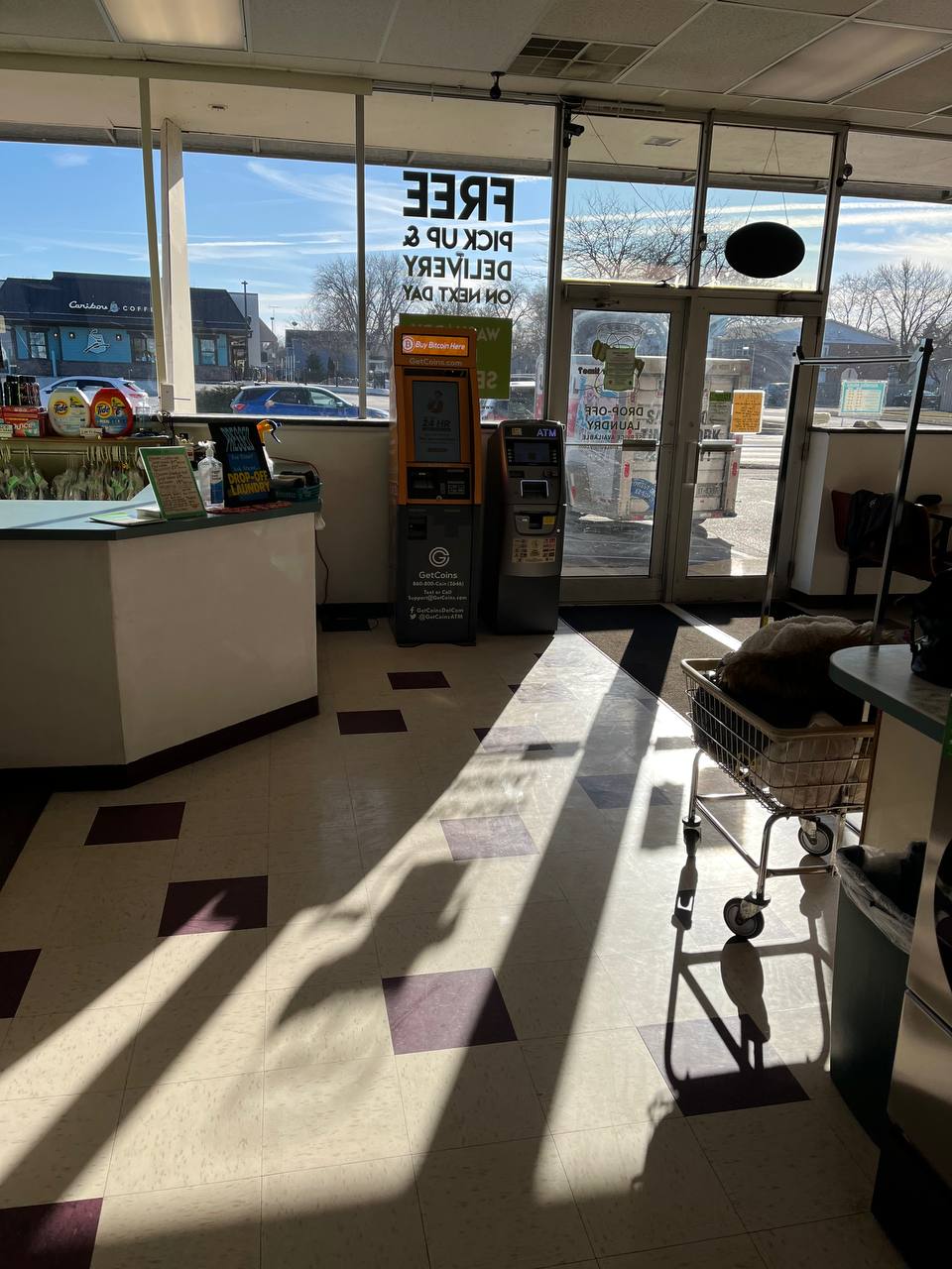 Getcoins - Bitcoin ATM - Inside of  Command Laundry in Fond du Lac, Wisconsin