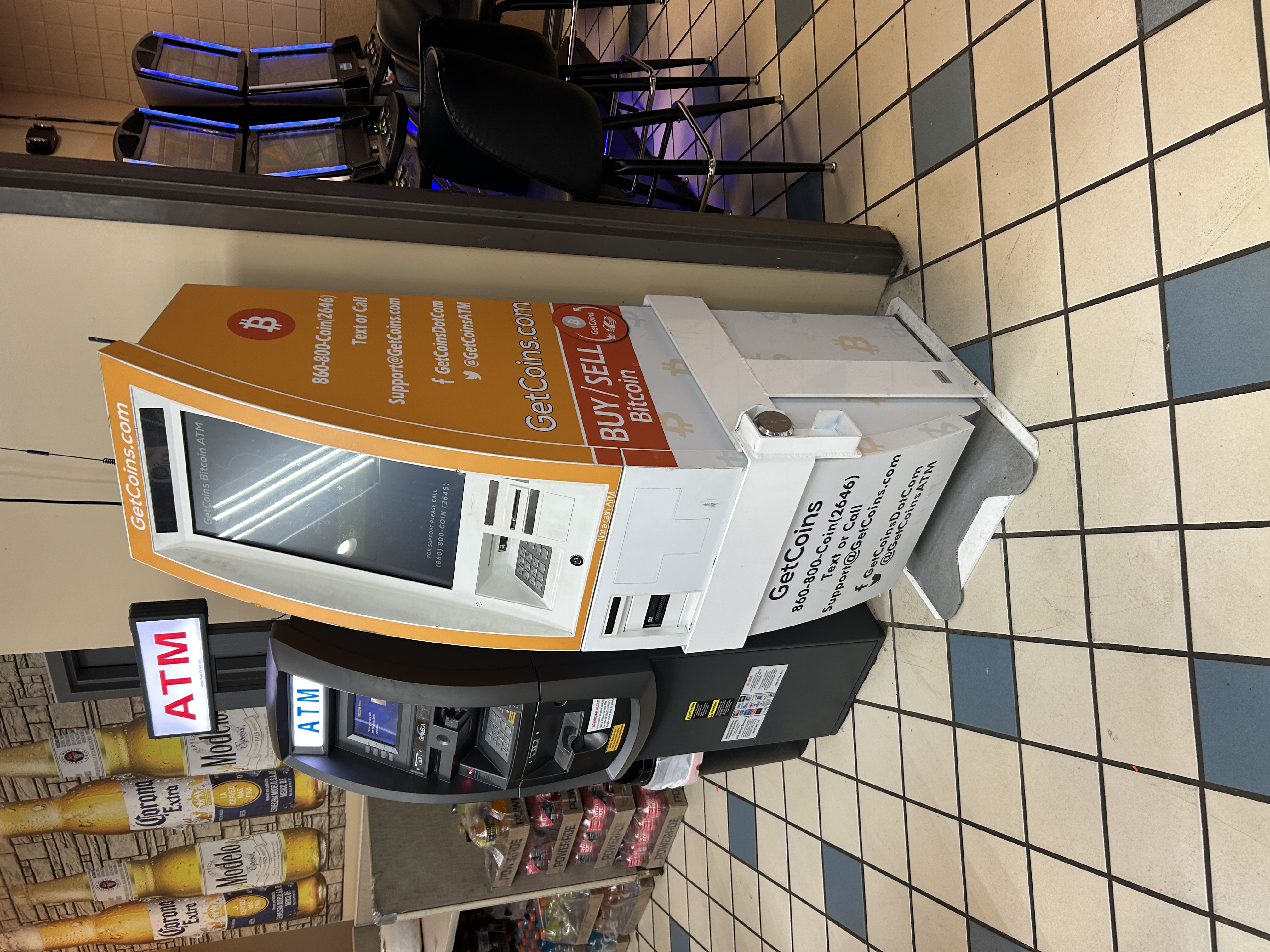 Getcoins - Bitcoin ATM - Inside of Pleasantdale Shell Food Mart in Tucker, Georgia