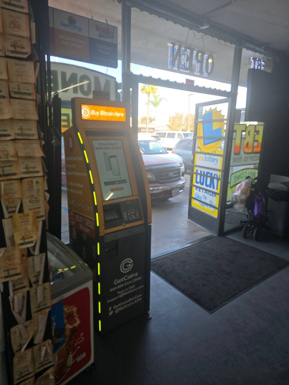 Getcoins - Bitcoin ATM - Inside of Five Star Mini Mart in Westminster, California