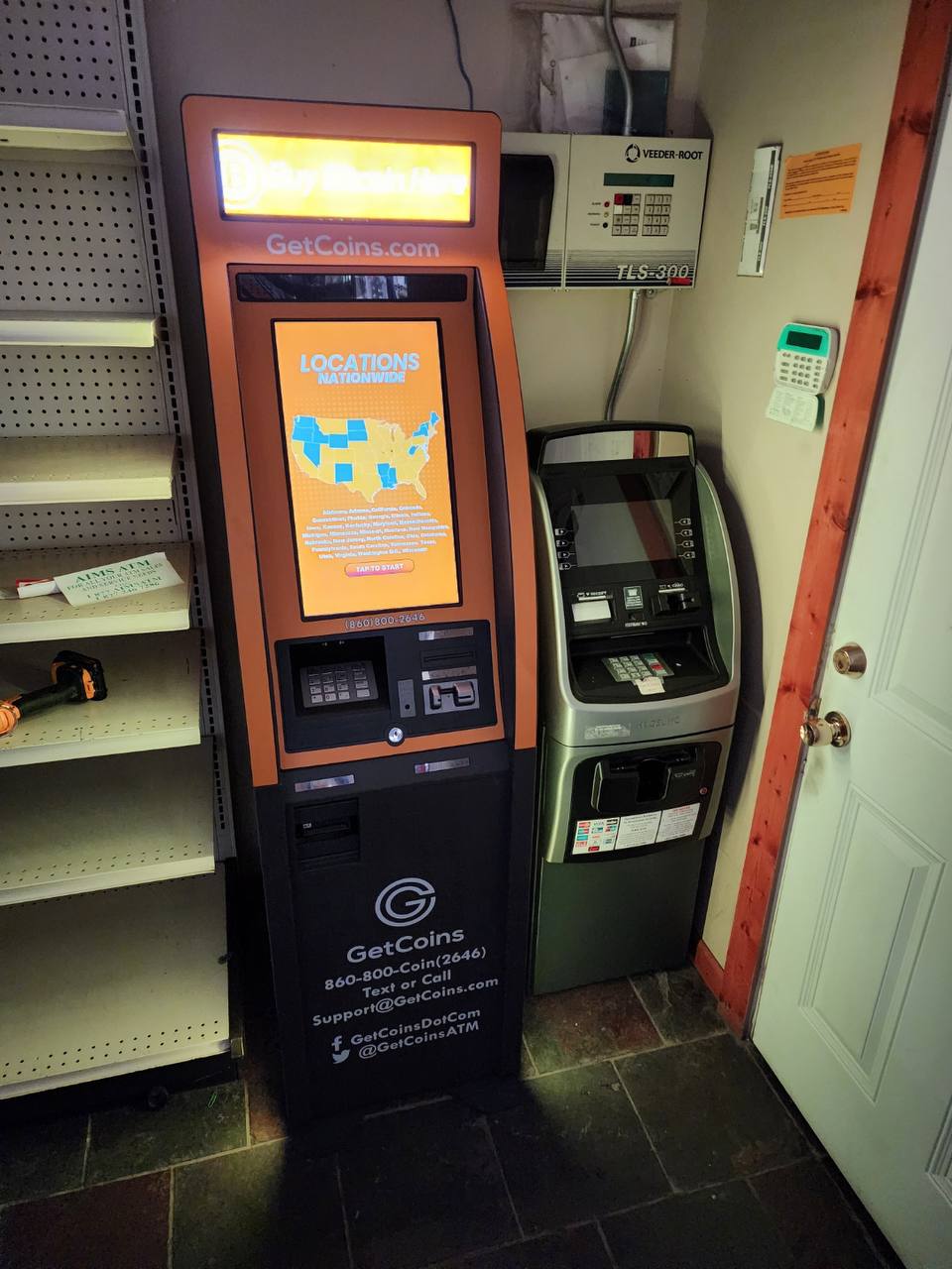 Getcoins - Bitcoin ATM - Inside of Quick Mart in La Porte, Texas