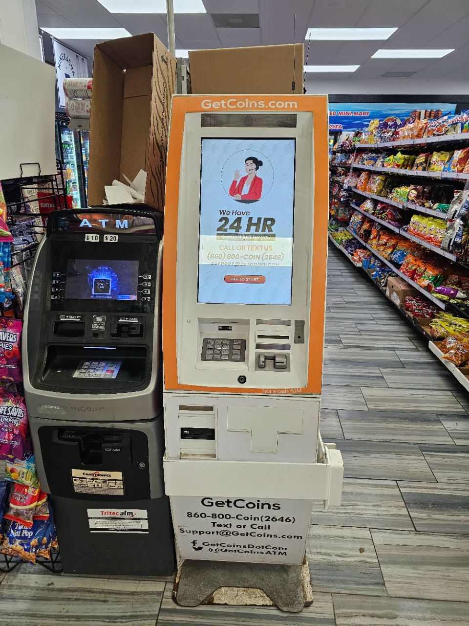 Getcoins - Bitcoin ATM - Inside of Red Mini Mart in Richmond, Virginia