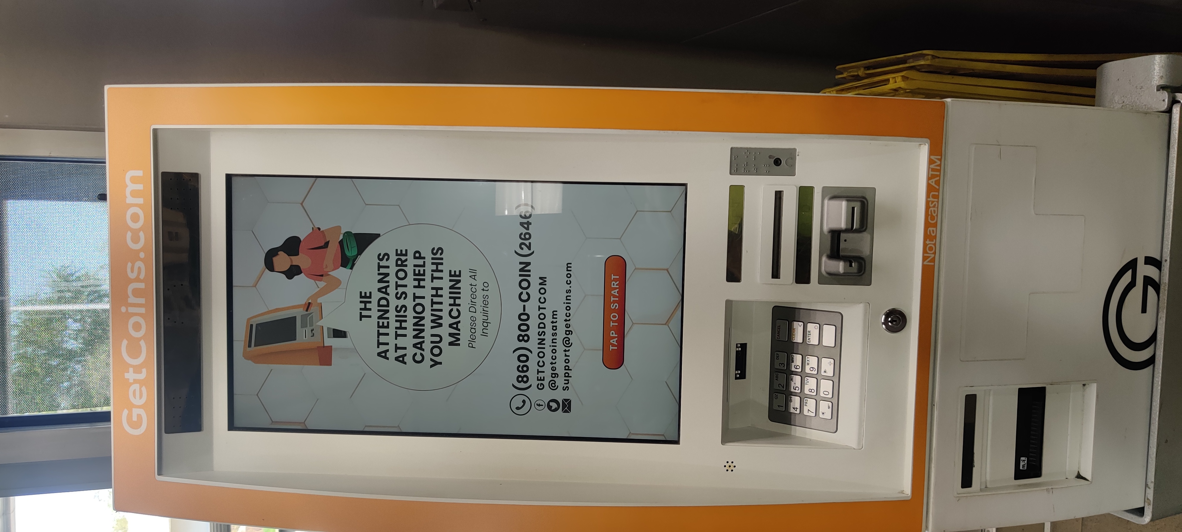 Getcoins - Bitcoin ATM - Inside of Marathon in Redford Charter Twp, Michigan