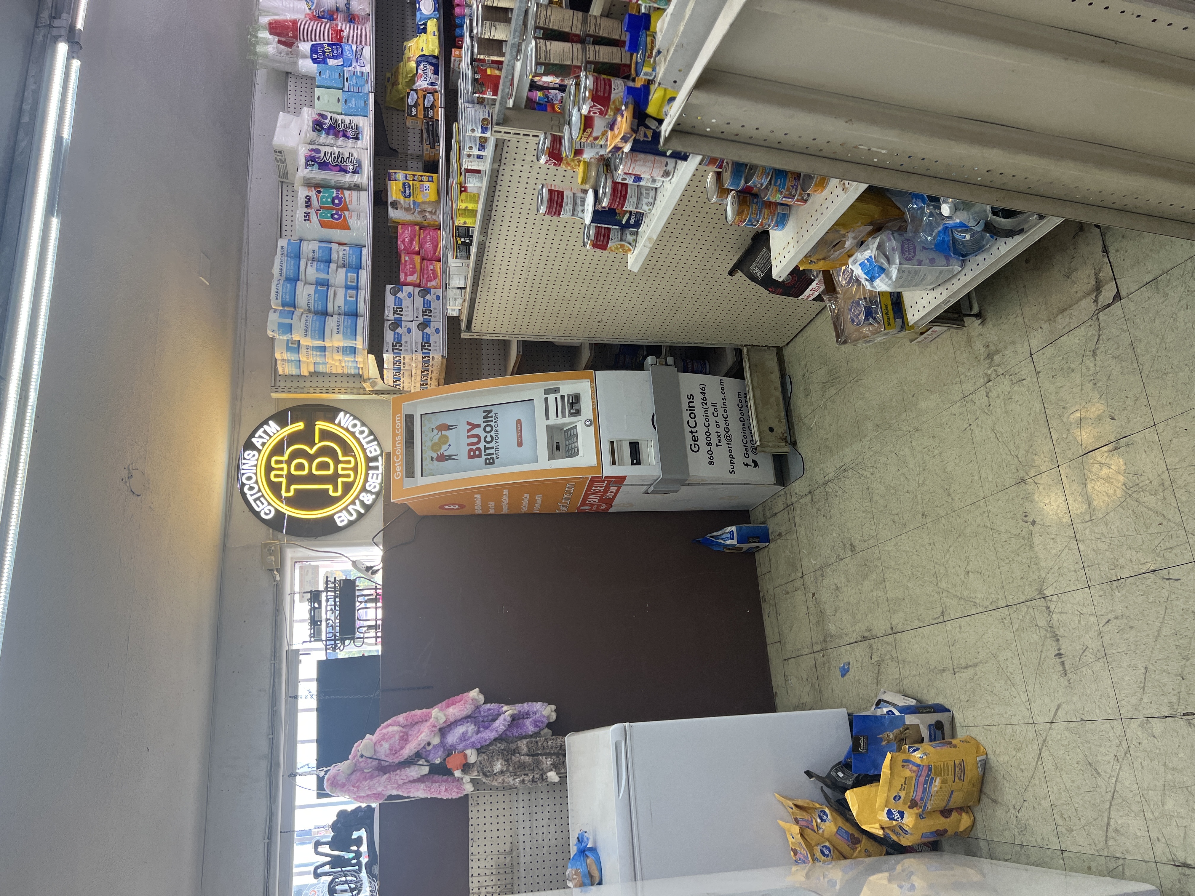 Getcoins - Bitcoin ATM - Inside of Palm's Liquor Store in Bakersfield, California