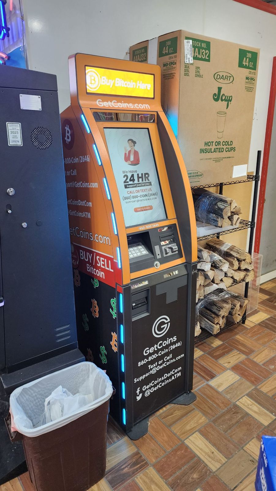 Getcoins - Bitcoin ATM - Inside of Phillips 66 in Ralston, Nebraska