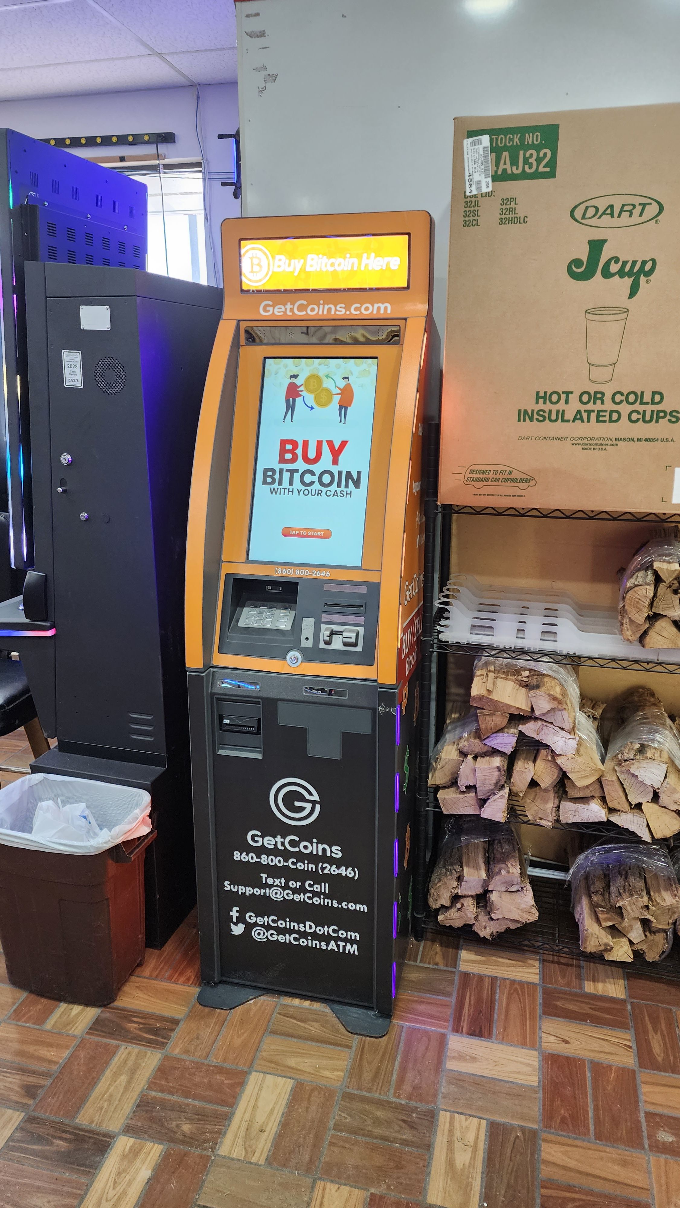 Getcoins - Bitcoin ATM - Inside of Phillips 66 in Ralston, Nebraska