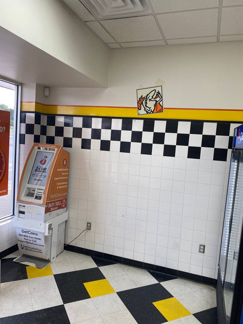 Getcoins - Bitcoin ATM - Inside of Little Caesars in Youngstown, Ohio
