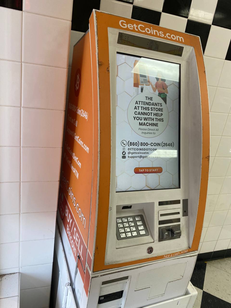 Getcoins - Bitcoin ATM - Inside of Little Caesars in Youngstown, Ohio